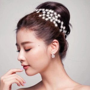 Art Deco Crystal star bridal headband